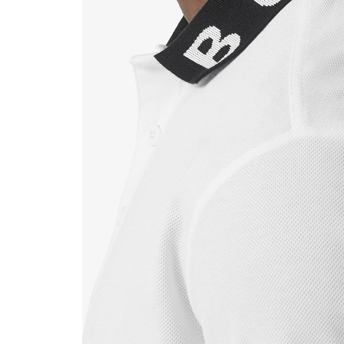 Image 5 of バーバリーメンズポロシャツ 8013502WHIT Logo Intarsia Cotton Piqué Polo Shirt