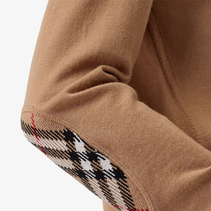 Image 5 of バーバリーレディースセーター  8017020 CAMEL Vintage Check Detail Merino Wool Sweater 19FW