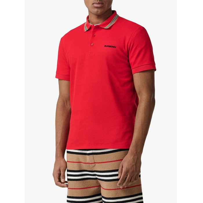 Image 3 of バーバリー メンズ ポロ シャツ 8009281BIRE Icon Stripe Detail Cotton Piqué Polo Shirt