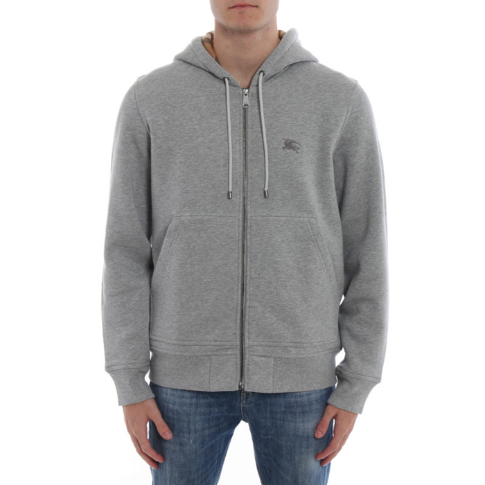 Image 3 of バーバリー メンズ スポーツ ジャケット 4061802PGM Lined front grey cotton hoodie