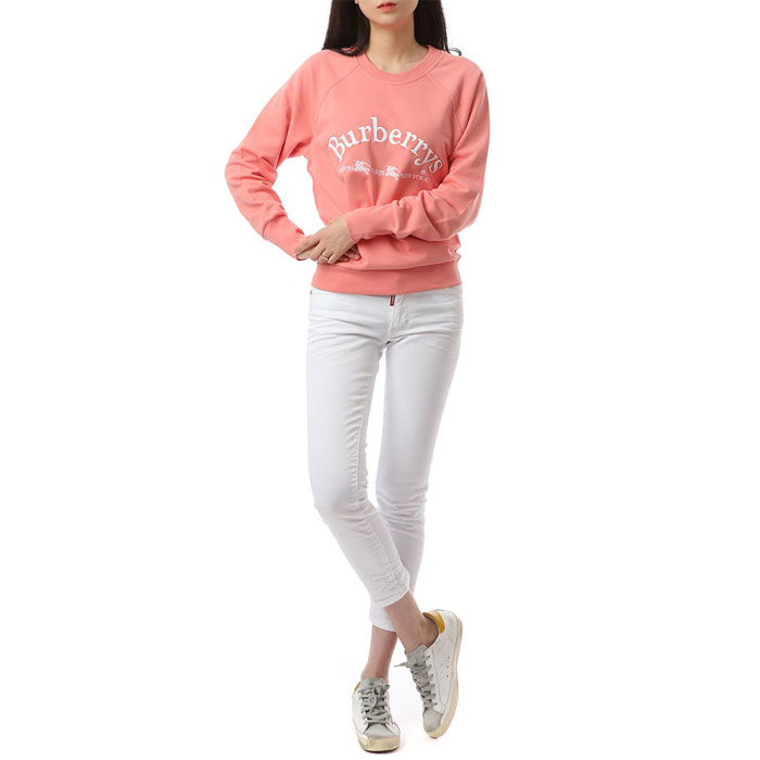 Image 3 of バーバリー レディース スウェット シャツ 8002922 Pale Apricot Battarni pink cotton logo sweatshirt 19FW