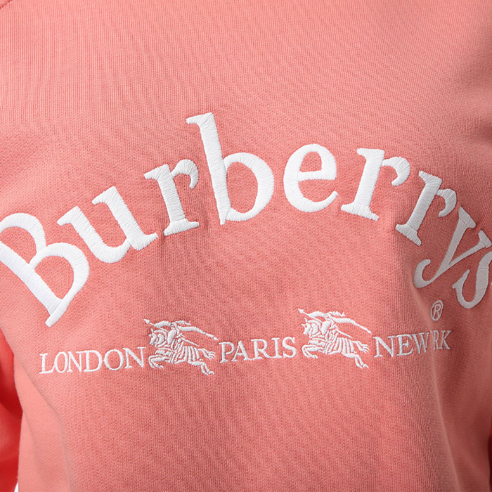 Image 6 of バーバリー レディース スウェット シャツ 8002922 Pale Apricot Battarni pink cotton logo sweatshirt 19FW