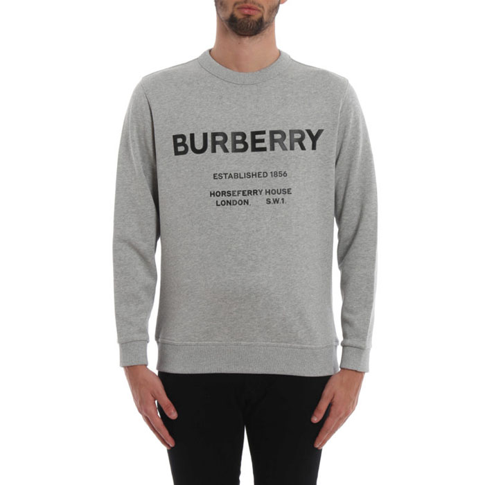 Image 3 of バーバリー メンズ スウェット シャツ 8017229 Pale Grey Melange Martley Horseferry print sweatshirt 19FW