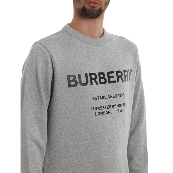 Image 5 of バーバリー メンズ スウェット シャツ 8017229 Pale Grey Melange Martley Horseferry print sweatshirt 19FW