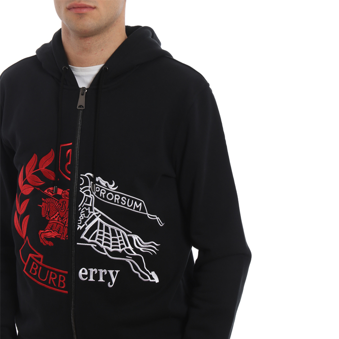 Image 5 of バーバリー メンズ スポーツ ジャケット 8004969BLK Cyrus embroidered zip hoodie