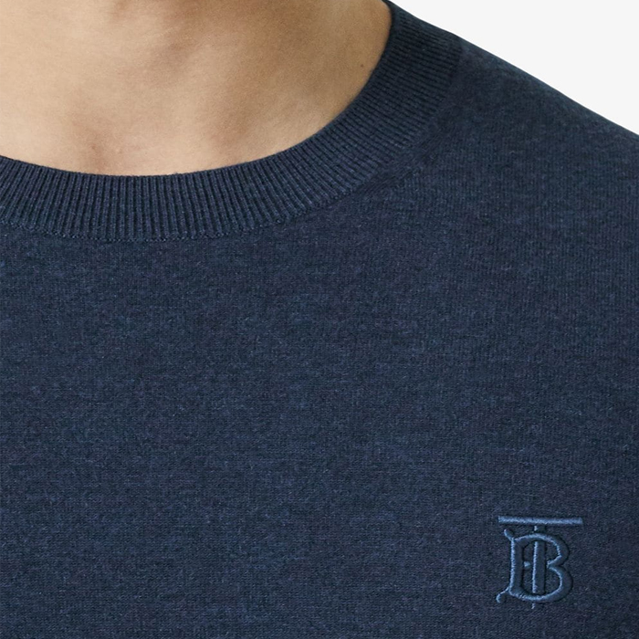 Image 5 of バーバリー メンズ セーター 8013351UNBM Blue Monogram Motif Cashmere Sweater
