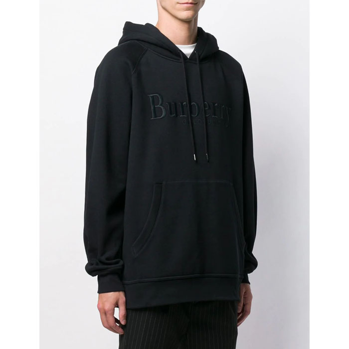 Image 3 of バーバリー メンズ スウェットシャツ 8007119 Black logo embroidered hoodie 19FW