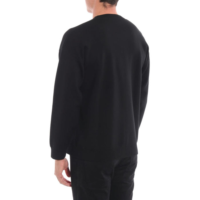 Image 4 of バーバリー メンズ セーター 8008370 Black Bilston logo knitted cotton sweater 19FW