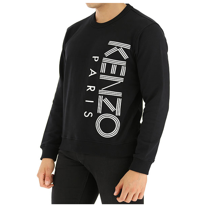 Image 3 of ケンゾー メンズ ホワイトロゴプリントスウェットシャツ  5SW132 4MD 99