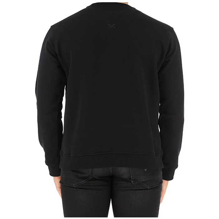 Image 4 of ケンゾー メンズ ホワイトロゴプリントスウェットシャツ  5SW132 4MD 99