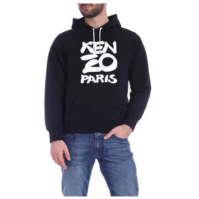 Image 5 of ケンゾー メンズ ホワイトフロントプリントコットンパーカー 5SW165 4ME 99