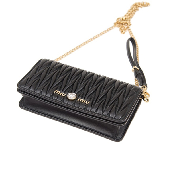 Image 5 of ミュウミュウ バッグ  5DH0292B9GNERO ミニショルダーバッグレディースショルダーバッグポシェットブラック