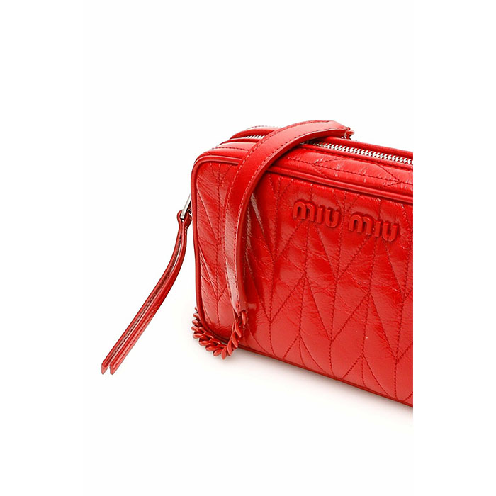 Image 4 of ミュウミュウマテラッセレザーショルダーバッグ 5BH118 2D6C ROSO