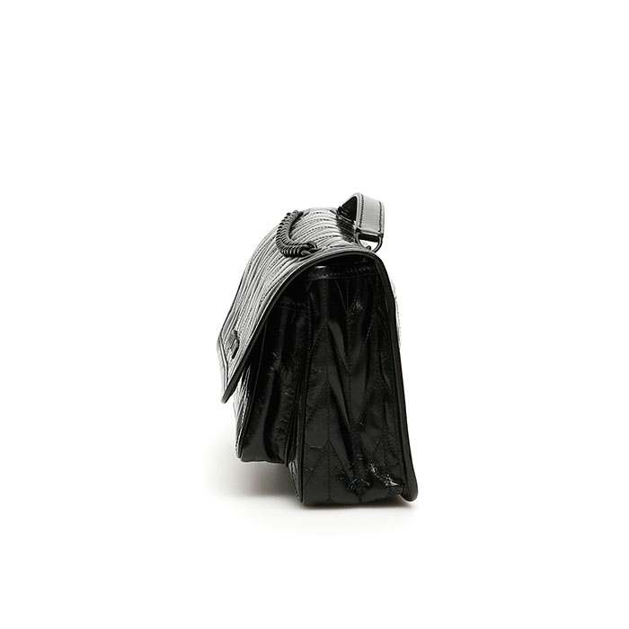 Image 3 of ミュウミュウ マテラッセレザーショルダーバッグ 5BD161 2D6C NERO