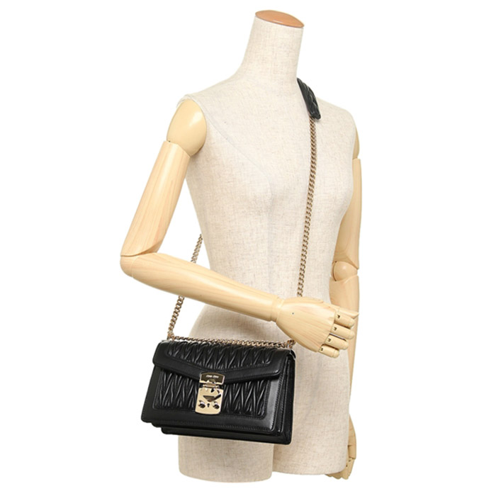 Image 6 of ミュウミュウ マテラッセ レディース ショルダーバッグ  5BD083 N88 NERO