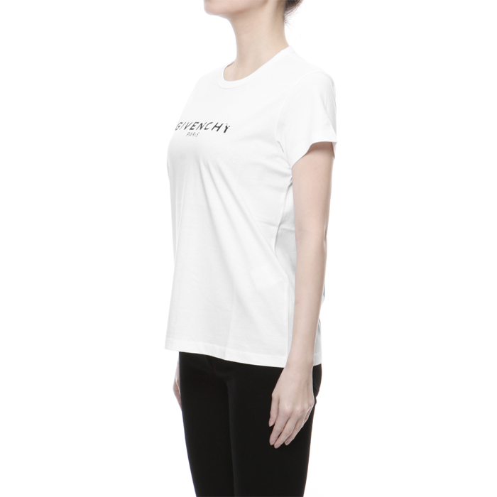 Image 4 of ジバンシィクルーネック 半袖 Tシャツ ロゴ プリント カットソー レディース BW705Z3Z0Y 100