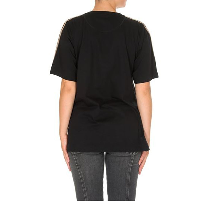 Image 4 of フェンディレディース Tシャツ 半袖 FFロゴ コットン  ブラック FAF073 A8WI F13IY