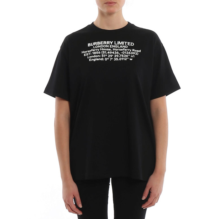 Image 3 of バーバリークルーネック Tシャツ 半袖 レディース 8024628 BLK