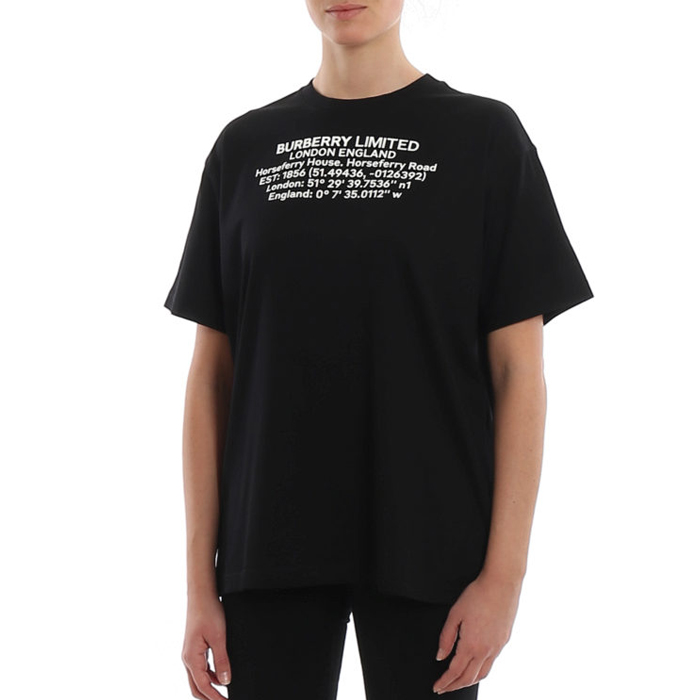 Image 5 of バーバリークルーネック Tシャツ 半袖 レディース 8024628 BLK
