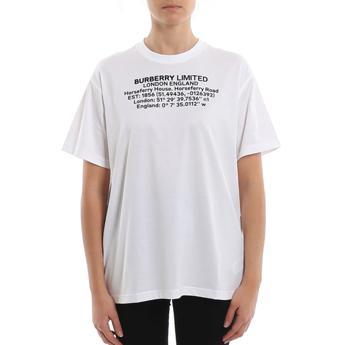 Image 3 of バーバリークルーネックTシャツ ホワイト レディース 8024629 WHIT