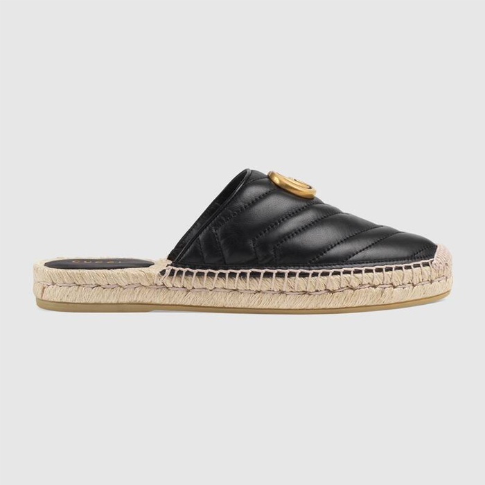 Image 6 of グッチ レディ サンダル   551881 BKO00 1000 Leather Espadrille With Double G