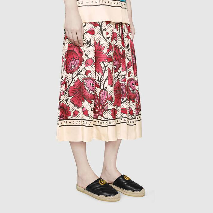 Image 5 of グッチ レディ サンダル   551881 BKO00 1000 Leather Espadrille With Double G