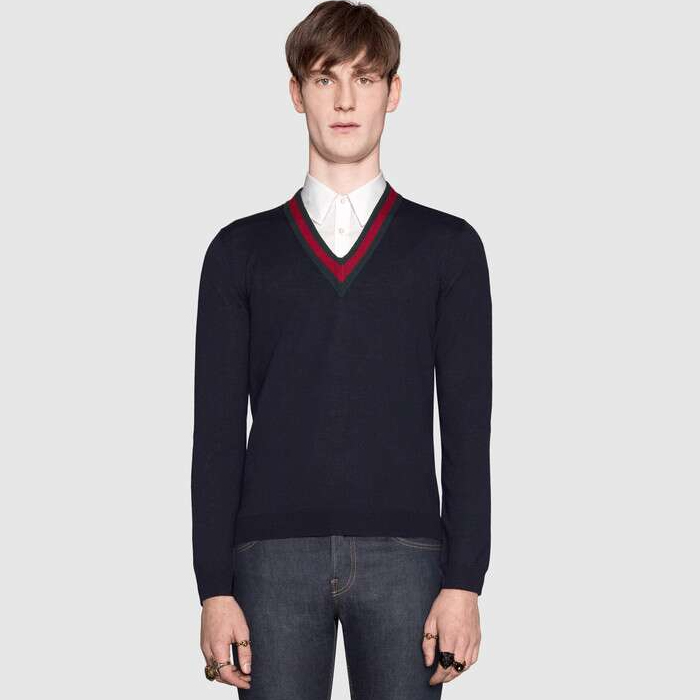 Image 3 of グッチ クルーネックウールロングスリーブセーター  408147 1317 4060