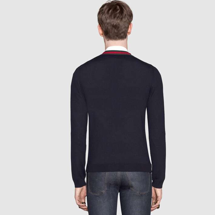 Image 4 of グッチ クルーネックウールロングスリーブセーター  408147 1317 4060