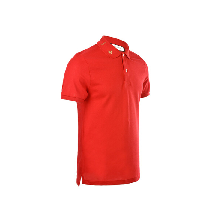 Image 3 of グッチ メンズアニマルロゴエンブロイダリーホワイトショートスリーブポロシャツHK  523058 9U95 6706