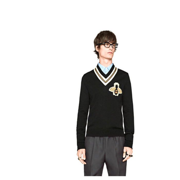 Image 5 of グッチ メンズVネックビーセーター 452796 X5H38 1082