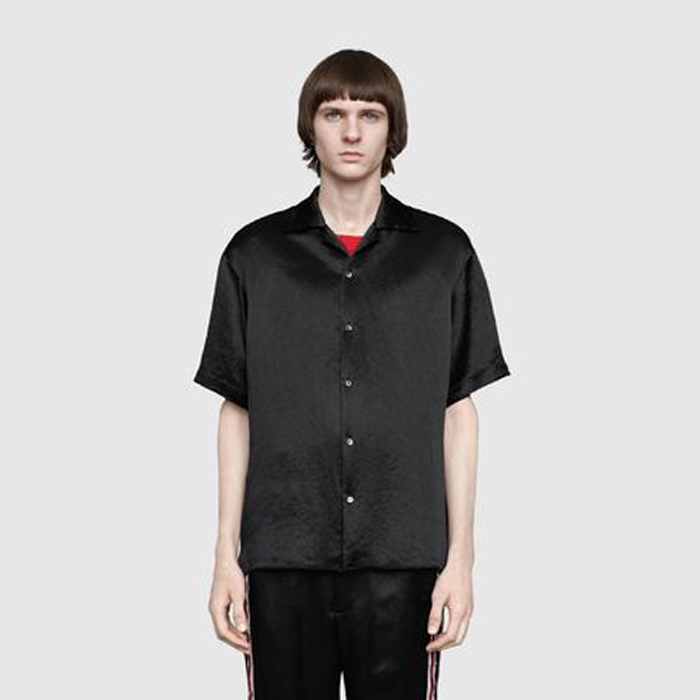 Image 3 of グッチ スカルナイロンプレーンショートスリーブシャツ 572520 ZABSA 1000