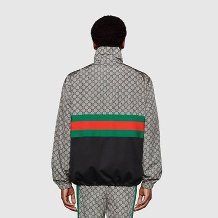 Image 5 of グッチ ストライプモノグラムブレンドファブリックストリートスタイルトラックジャケット  545606 XJAC2 4350