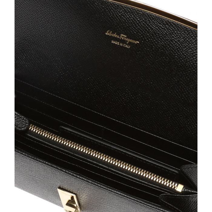 Image 3 of フェラガモウォレット 22-D150 PEBBLE CALF NERO WALLET WITH LOGO