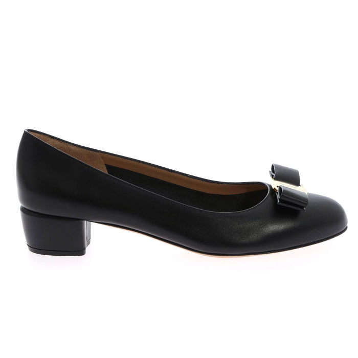Image 5 of フェラガモレディシューズ 0575970 CALF NERO BOW PUMPS BLACK