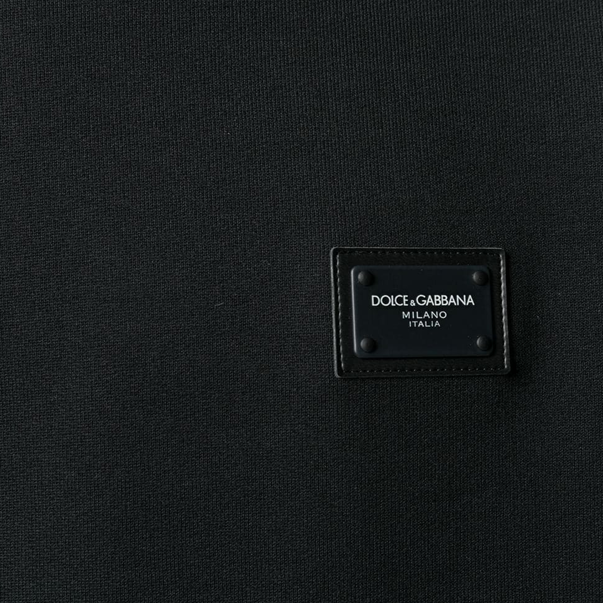 Image 5 of ドルチェ＆ガッバーナメンズ 黒 ロゴプラーク付きコットンスウェットシャツ G9PD3T FU7DU N0000