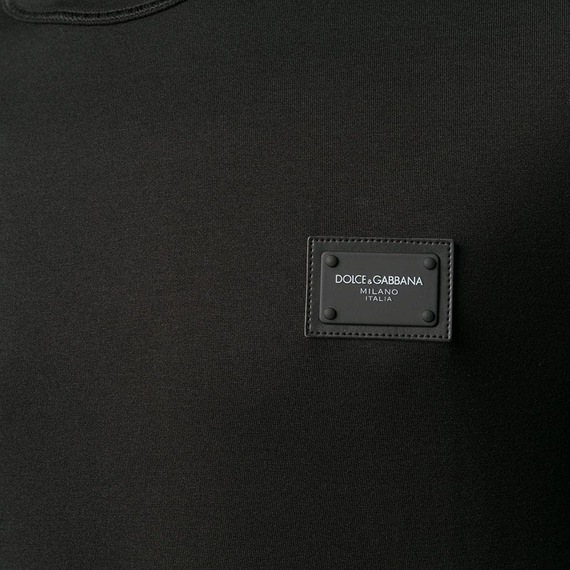 Image 5 of ドルチェ＆ガッバーナメタルプレート付き Tシャツ ブラック G8KJ9T FU7EQ N0000