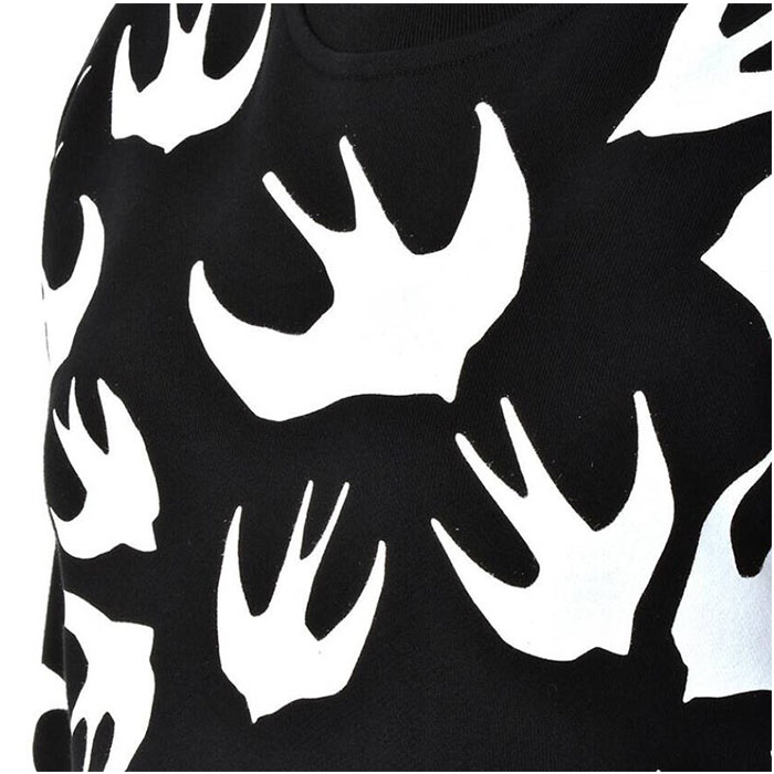 Image 5 of アレキサンダー マックイーンレディースブラックコットンスワローロングドレス 379194 IJ81 WHIT