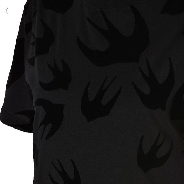 Image 5 of アレキサンダー マックイーン レディース ツバメ柄のマキシブラックドレス 395772 LT73 1000