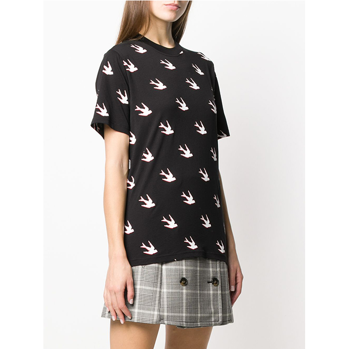 Image 3 of アレキサンダー マックイーン レディースツバメ柄 Tシャツ 583304 OJ61 1000