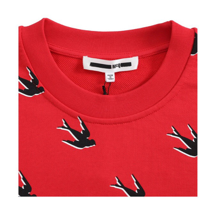 Image 4 of アレキサンダー マックイーンレディースレッドスワロースウェットシャツ 577664 OJ60 6109