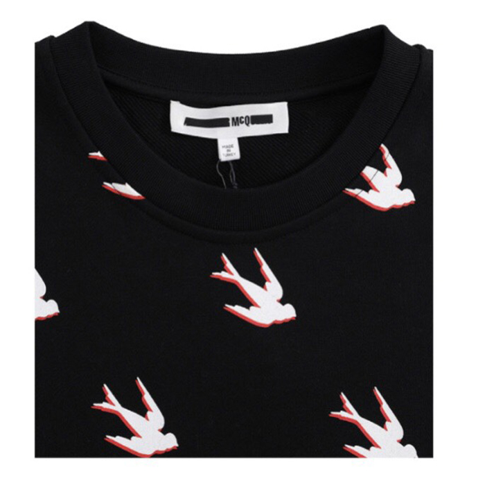 Image 5 of アレキサンダー マックイーンレディースブラックコットンスワローロングドレス 577659 OJ60 1000