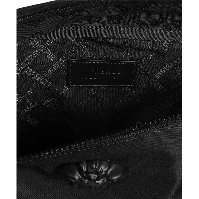 Image 5 of ヴェルサーチメンズブラックファブリックショルダーバッグウエストバッグ DFB6302 NYLV KNN