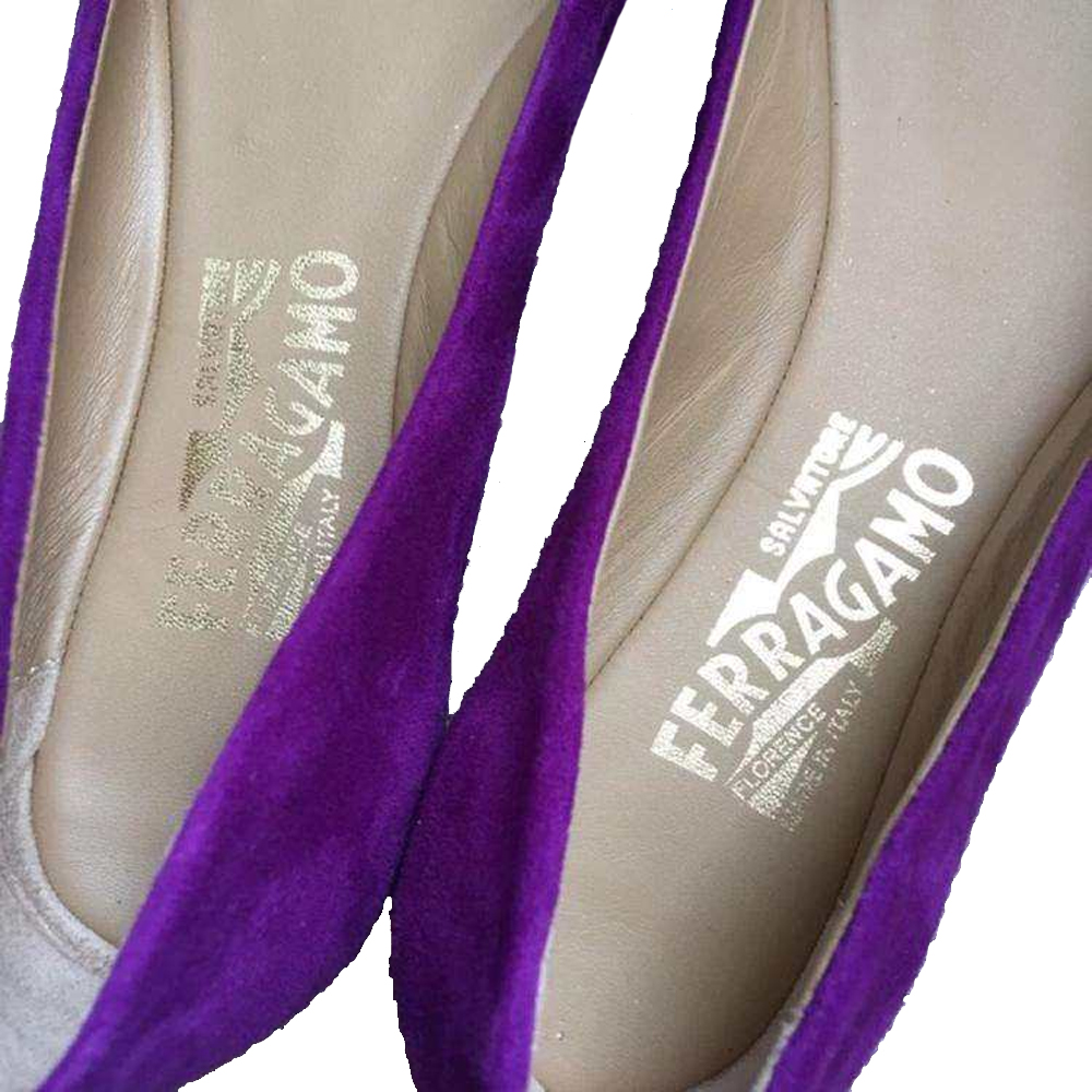 Image 3 of フェラガモレディーススエードシューズ 0584488 PIM GRAPE-FO