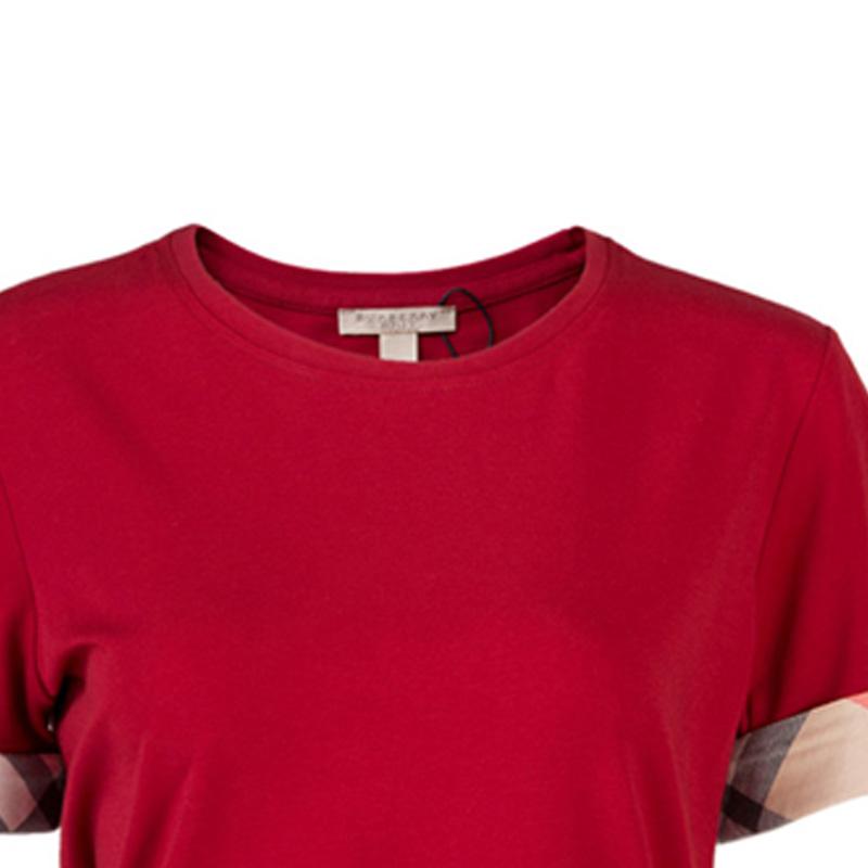 Image 5 of バーバリーBURBERRY レディース レッド Tシャツ 3886951 60980 LACQUER-RED