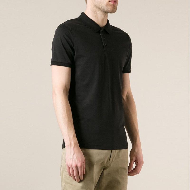 Image 3 of BURBERRY Men's Black Polo Shirt 3904562 00100 BLACK
