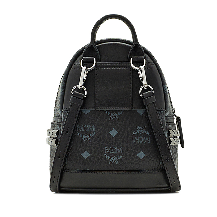 Image 3 of MCM レディース ブラック リュックサック バックパック MMK6SVE92BK