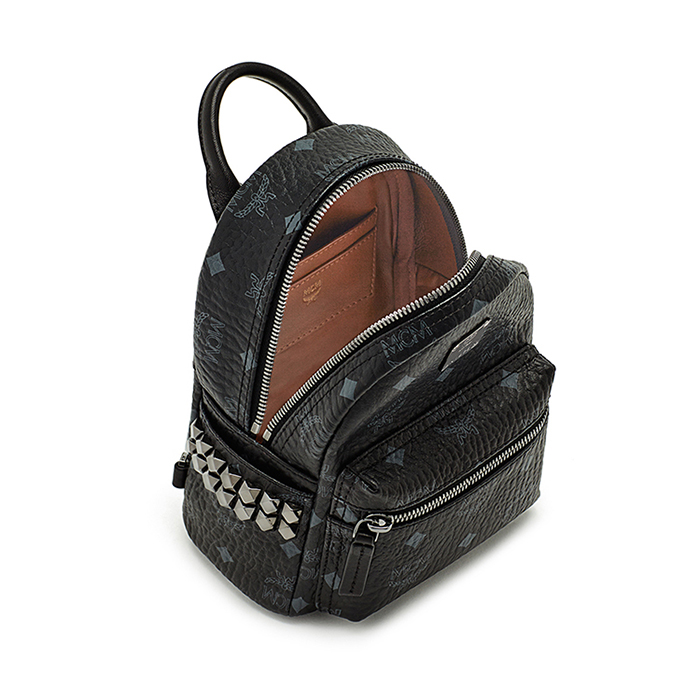 Image 4 of MCM レディース ブラック リュックサック バックパック MMK6SVE92BK