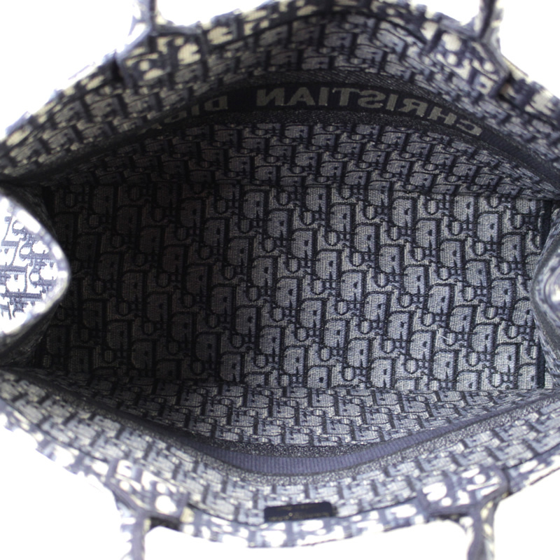 Image 4 of クリスチャン ディオール Christian Dior オブリーク ブック トート ラージ バッグ キャンバス ネイビー M1286ZRIW M928