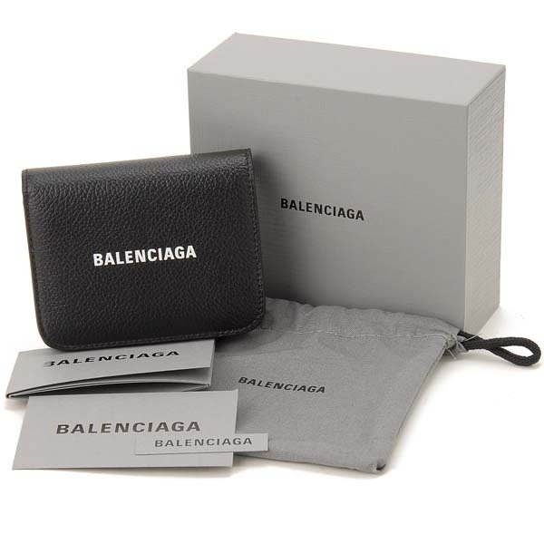 Image 5 of バレンシアガ BALENCIAGA 655624 1IZIM 1090 二つ折り財布 ブラック コンパクト財布