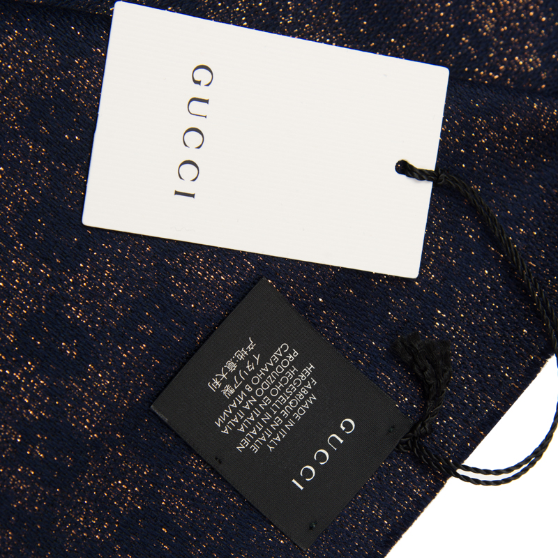 Image 5 of グッチ GUCCI マフラー メタリックGG ウール 479763 3G187 4175